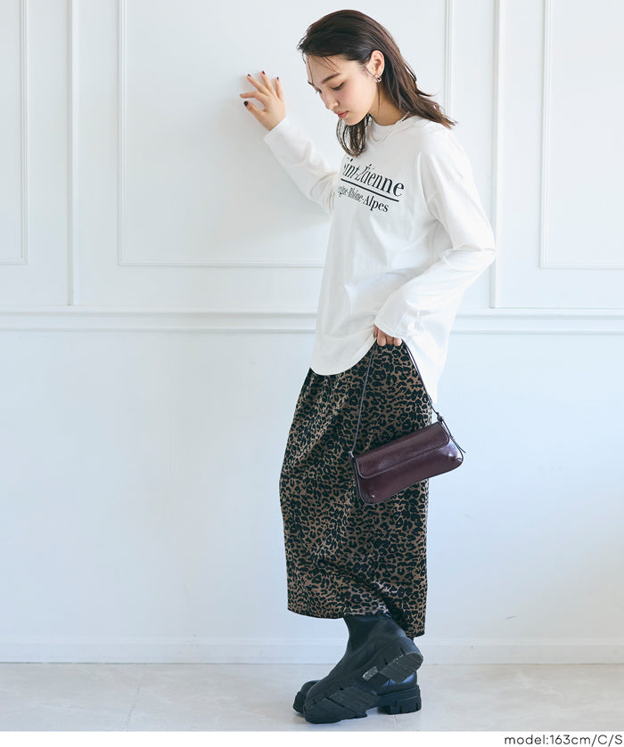 LOGO圓弧下擺長袖T恤