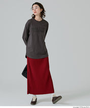 LOGO圓弧下擺長袖T恤