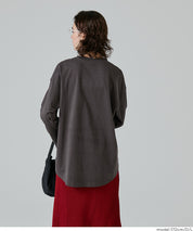 LOGO圓弧下擺長袖T恤