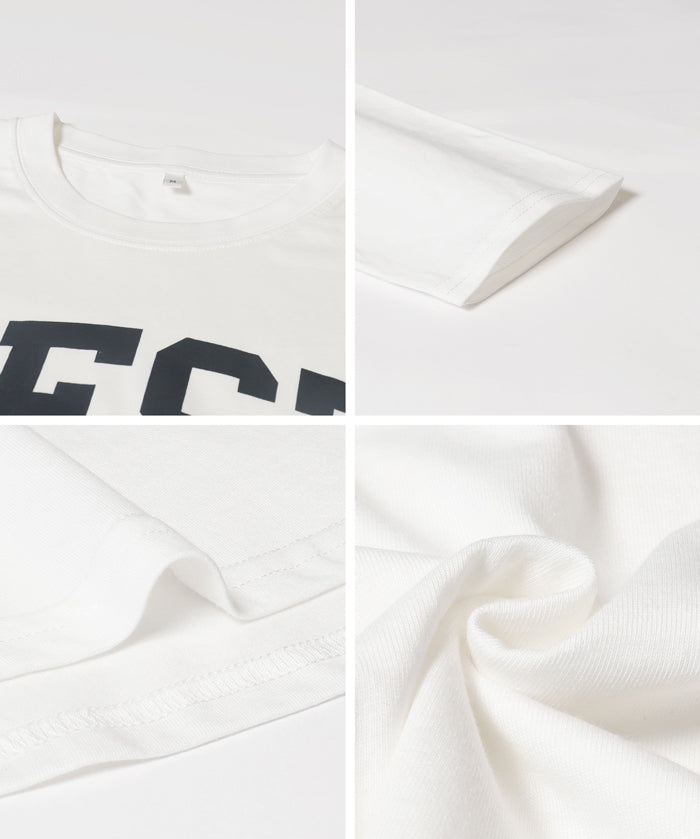 LOGO圓弧下擺長袖T恤