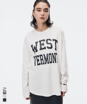 LOGO圓弧下擺長袖T恤