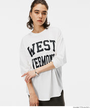 LOGO圓弧下擺長袖T恤