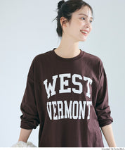 LOGO圓弧下擺長袖T恤