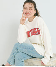 LOGO圓弧下擺長袖T恤