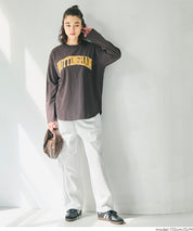 LOGO圓弧下擺長袖T恤