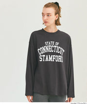 LOGO圓弧下擺長袖T恤