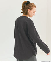 LOGO圓弧下擺長袖T恤