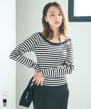 絲滑棉質一字領T恤