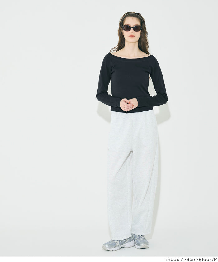 絲滑棉質一字領T恤