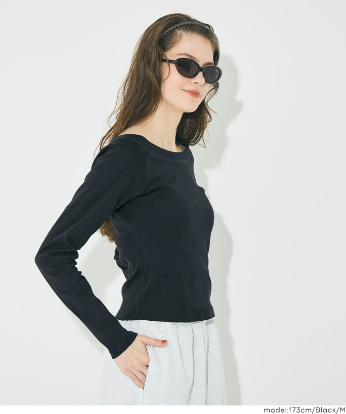 絲滑棉質一字領T恤