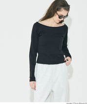 絲滑棉質一字領T恤