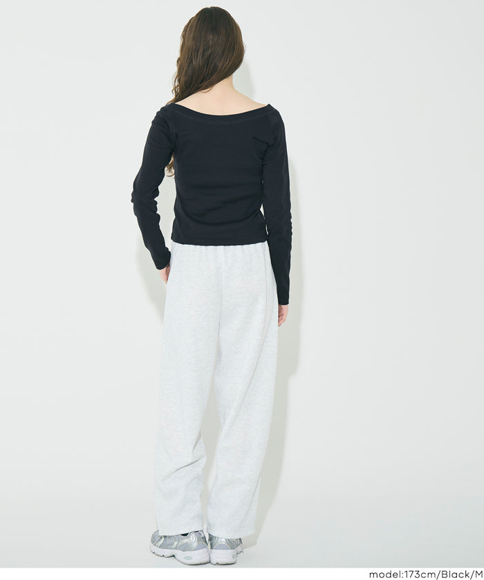 絲滑棉質一字領T恤