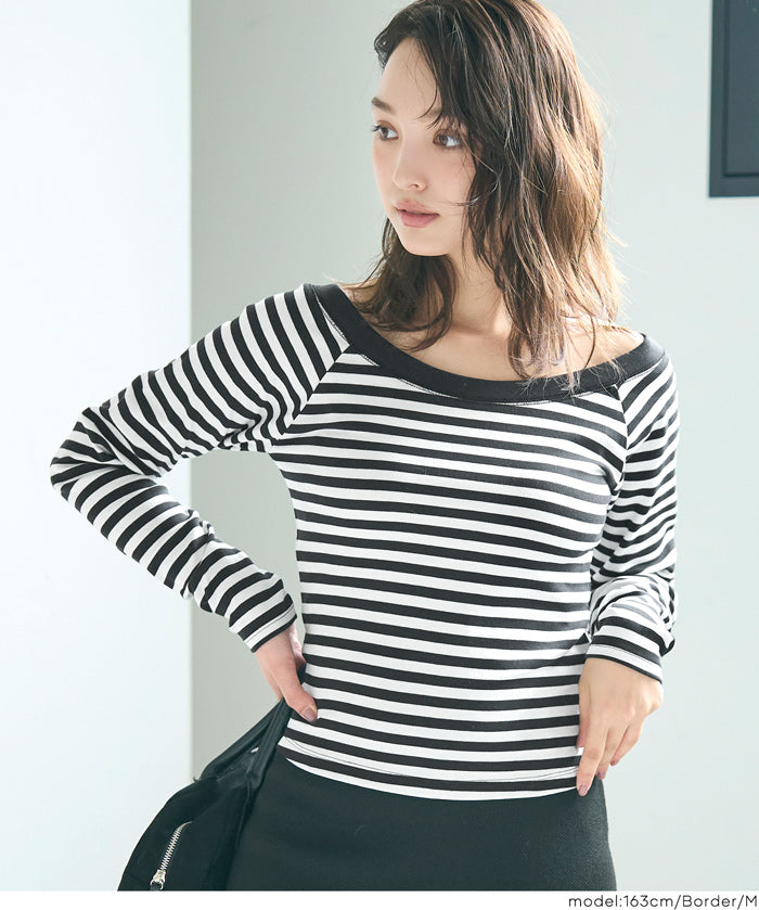 絲滑棉質一字領T恤