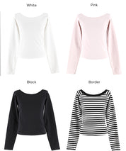 絲滑棉質一字領T恤