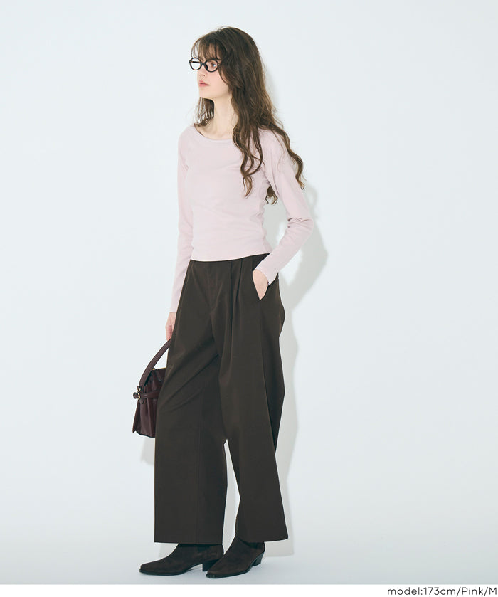 絲滑棉質一字領T恤