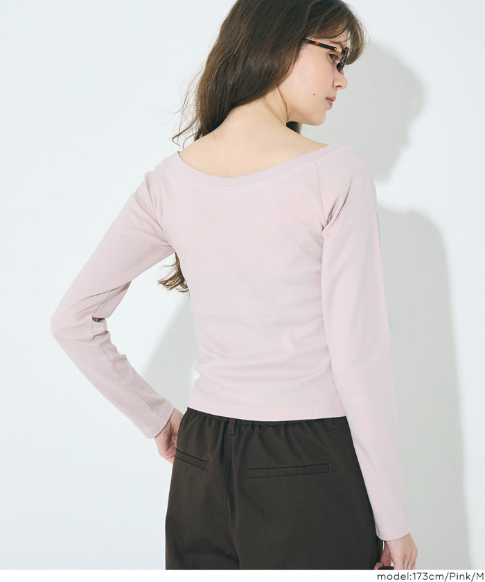 絲滑棉質一字領T恤