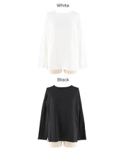 絲滑棉質側開衩T恤