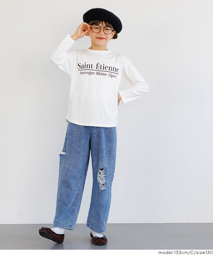 童裝 親子同款 LOGO圓弧下擺T恤