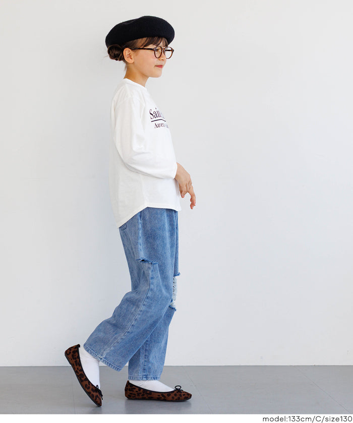 童裝 親子同款 LOGO圓弧下擺T恤