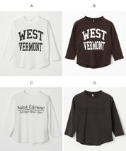 童裝 親子同款 LOGO圓弧下擺T恤