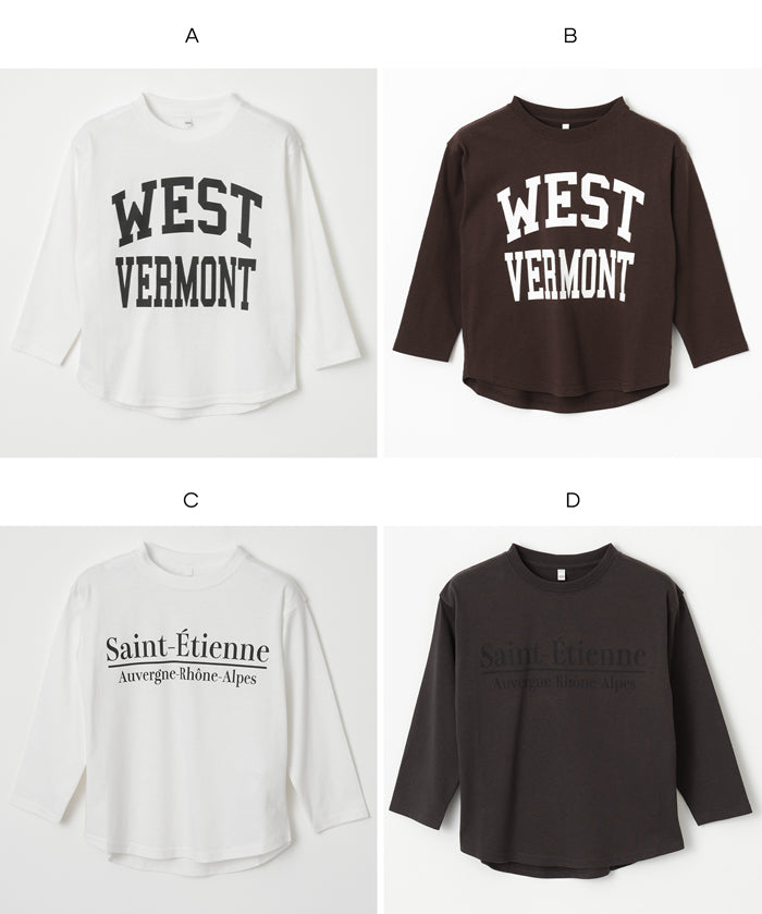 童裝 親子同款 LOGO圓弧下擺T恤