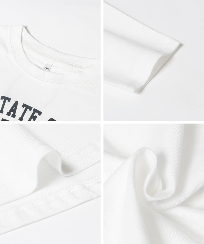 童裝 LOGO圓弧下擺長袖T恤