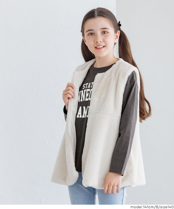 童裝 LOGO圓弧下擺長袖T恤