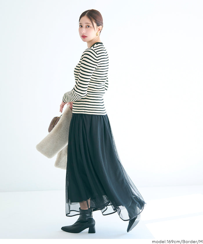 【極上針織】基礎多色圓領上衣