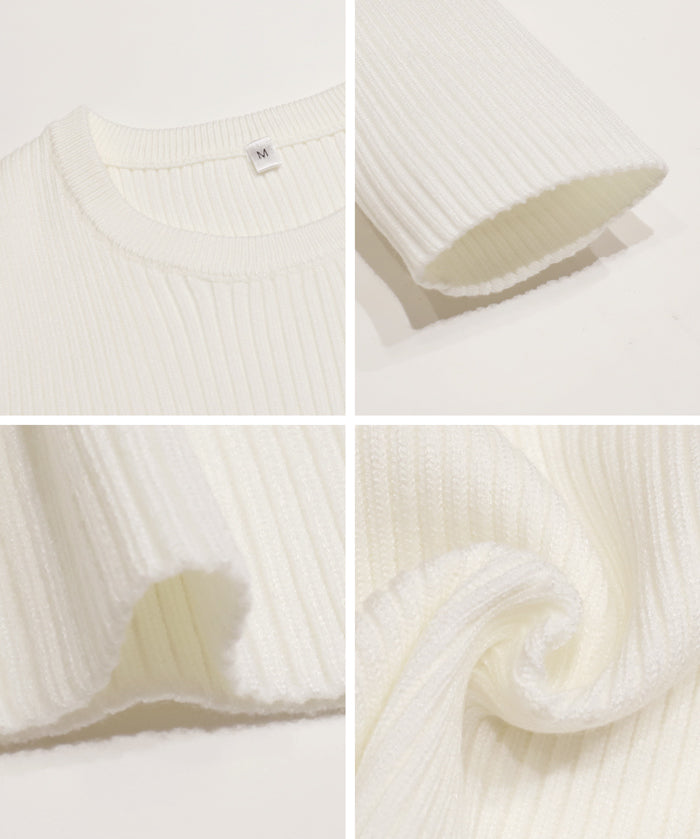 【極上針織】基礎多色圓領上衣