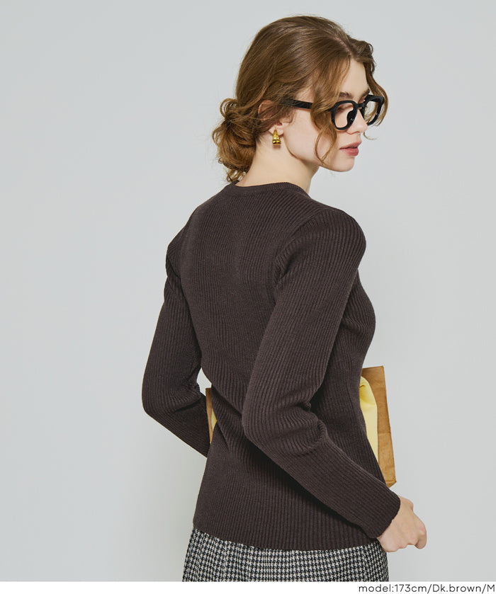 【極上針織】基礎多色圓領上衣