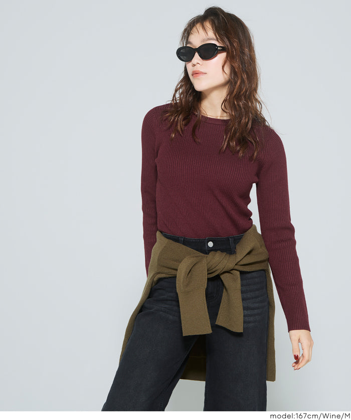 【極上針織】基礎多色圓領上衣