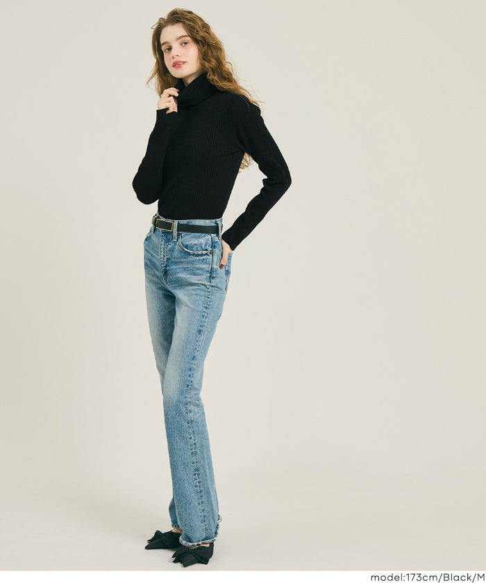 【極上針織】基礎多色高領上衣