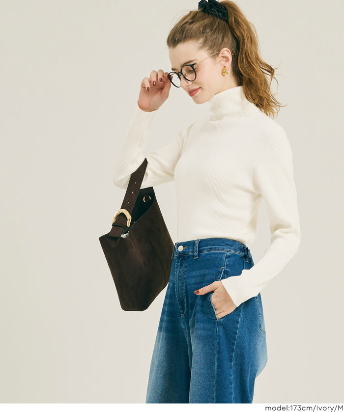 【極上針織】基礎多色高領上衣