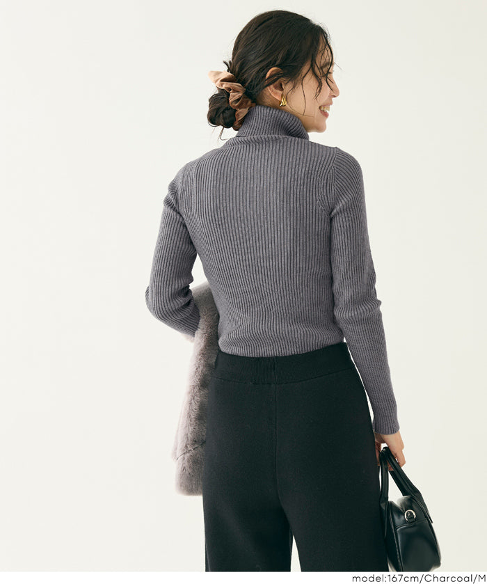 【極上針織】基礎多色高領上衣