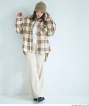 可水洗 厚實磨毛格紋外套