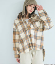 可水洗 厚實磨毛格紋外套