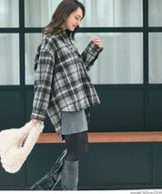 可水洗 厚實磨毛格紋外套