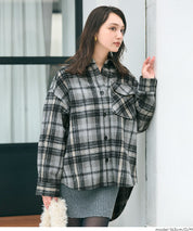 可水洗 厚實磨毛格紋外套