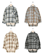 可水洗 厚實磨毛格紋外套