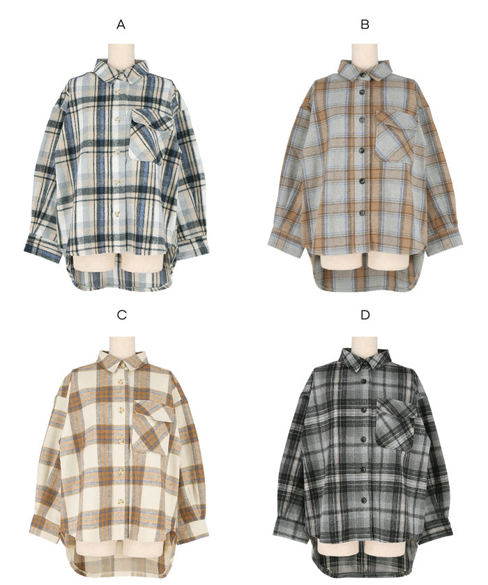 可水洗 厚實磨毛格紋外套