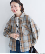 可水洗 厚實磨毛格紋外套