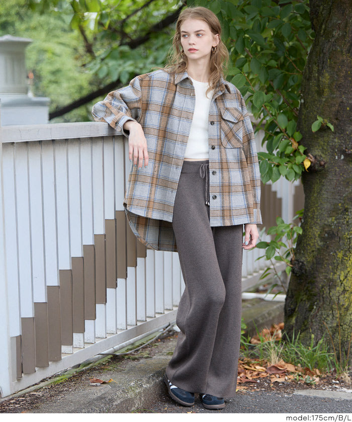 可水洗 厚實磨毛格紋外套