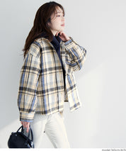 可水洗 厚實磨毛格紋外套