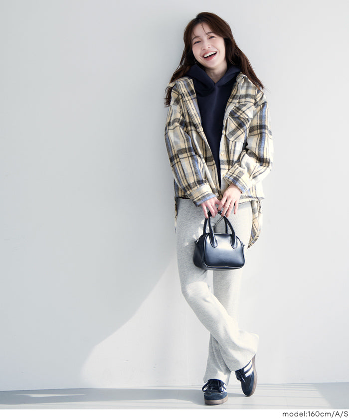 可水洗 厚實磨毛格紋外套