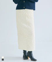 設計感皺褶質感直筒半裙