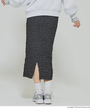 設計感皺褶質感直筒半裙