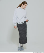 設計感皺褶質感直筒半裙