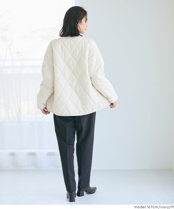 可水洗雙面穿鋪棉菱格外套