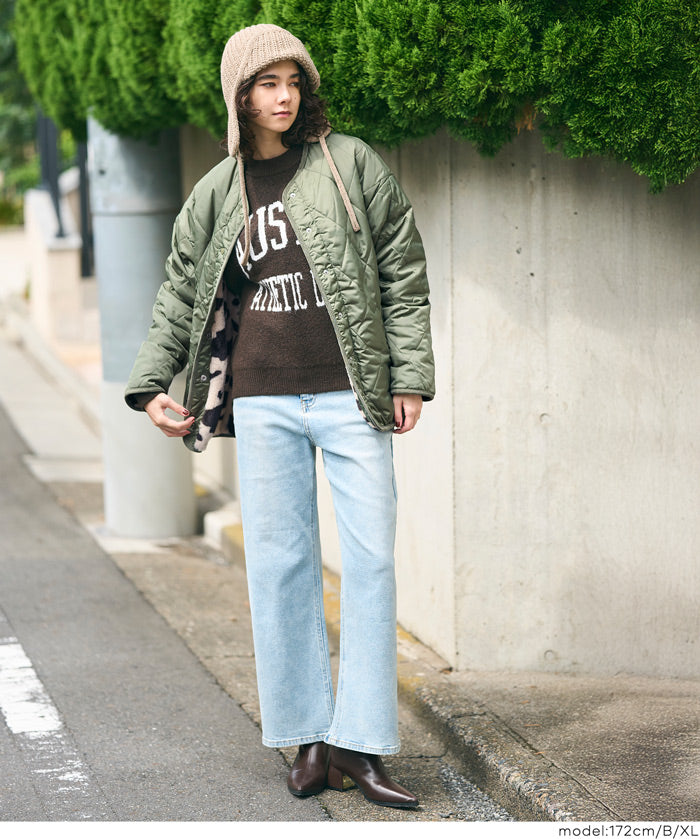 可水洗雙面穿鋪棉菱格外套