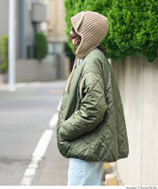 可水洗雙面穿鋪棉菱格外套